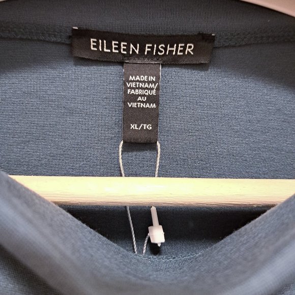 Eileen Fisher Cozy Brushed Terry Hug Funnel Neck Box-Top Size XL New wit… - Picture 9 of 10